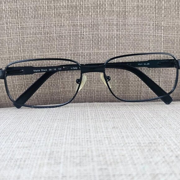 Kirkland Signature Eyeglasses Black matte Metal Frame 56[]16 135 Made in Italy - Picture 3 of 12